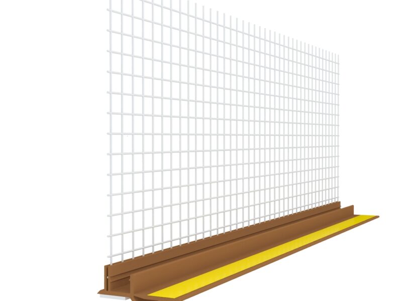 Listwa przyokienna z siatką ZŁOTY DĄB PCV APU dylatacyjna korytko 3mm 2,5mb